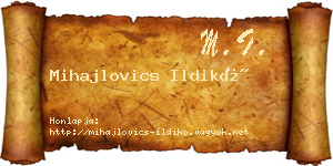Mihajlovics Ildikó névjegykártya